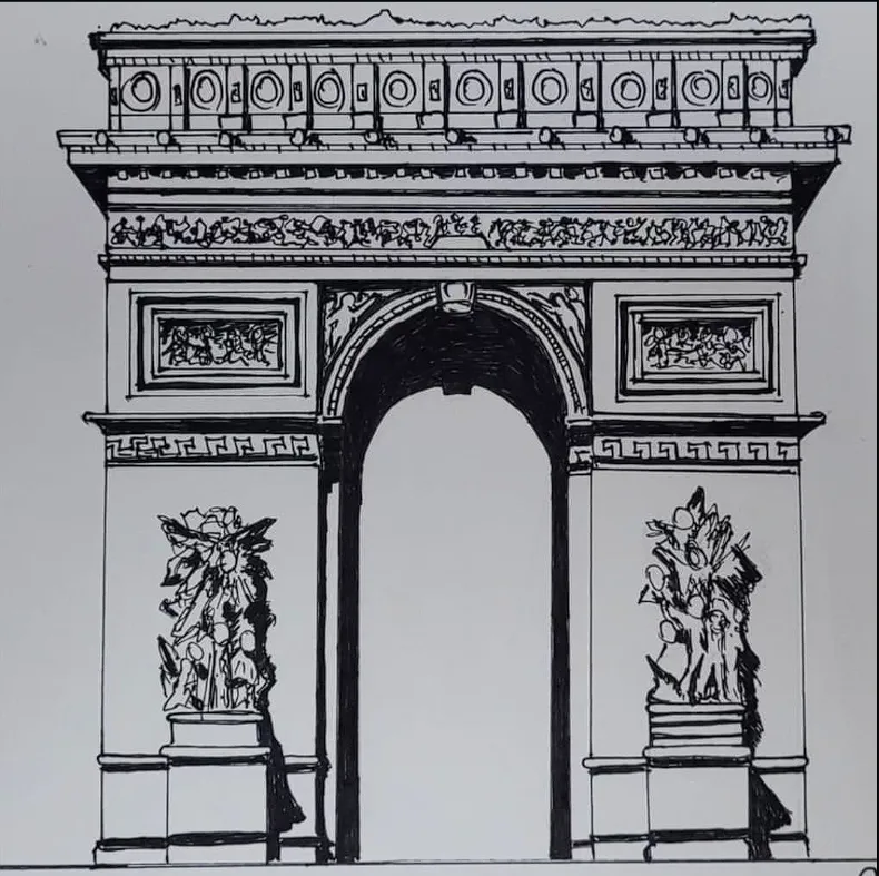 The Arc de Triomphe